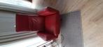 Relax fauteuil rood leer, Ophalen, Gebruikt, 50 tot 75 cm, Leer
