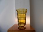 Art Deco Franse relief Vaas, Amber, Ophalen of Verzenden