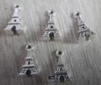 5 stuks Tibetaans zilver bedel Eiffeltoren. 16x9mm, Ophalen of Verzenden, Nieuw, Bedel