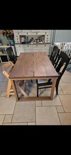 Ikea eettafel met 4 stoelen, Ophalen, Gebruikt, 4 tot 6 stoelen