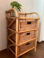 Rotan vintage kastje, Huis en Inrichting, Ophalen, Overige materialen, Minder dan 50 cm, Zo goed als nieuw