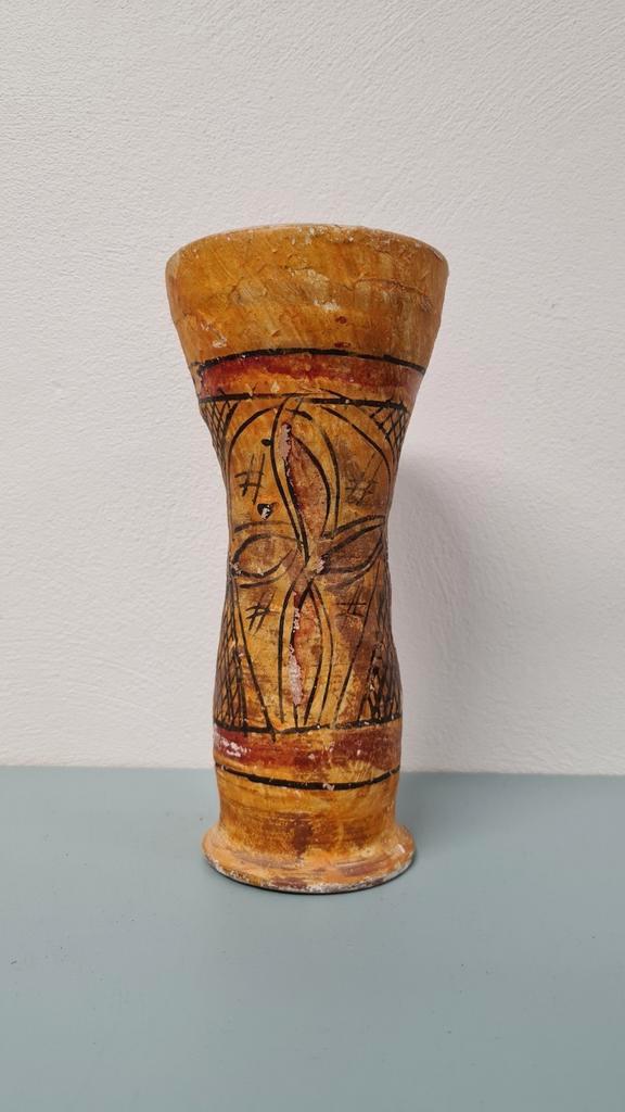 ​​Superleuke mini handtrommel met een exotische uitstraling!, Antiek en Kunst, Curiosa en Brocante, Ophalen of Verzenden