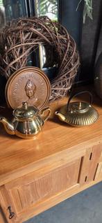 2 x goud matgoud theepot !, Ophalen of Verzenden, Overige stijlen, Overige typen