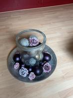 Decoratieve schaal met windlicht - 60x45cm, Antiek en Kunst, Ophalen
