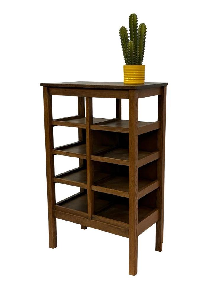 Art Deco wandkast vakkenkast jaren 30 eiken open kast, Antiek en Kunst, Antiek | Meubels | Kasten, Ophalen