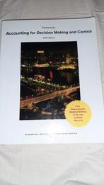 Accounting for decision making and control McGraw Hill, Boeken, Studieboeken en Cursussen, Ophalen of Verzenden, WO, Zimmerman