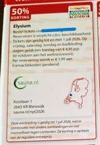 Elysium 50% korting, Drie personen of meer, Kortingsbon, Spa of Sauna