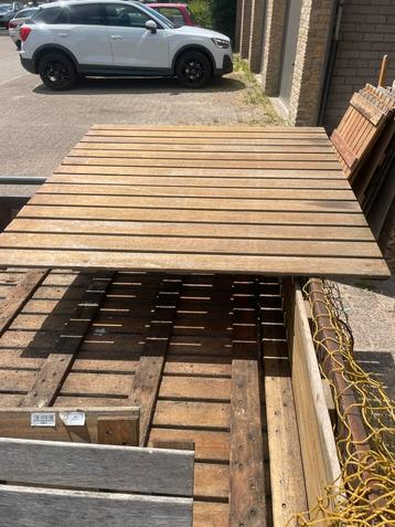 Hardhouten vlonders, vlondertegels 100x100 cm, 25 mm, 39 m2 beschikbaar voor biedingen
