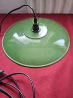 oude groene emaille hanglamp, Ophalen of Verzenden, Gebruikt, Metaal, Minder dan 50 cm