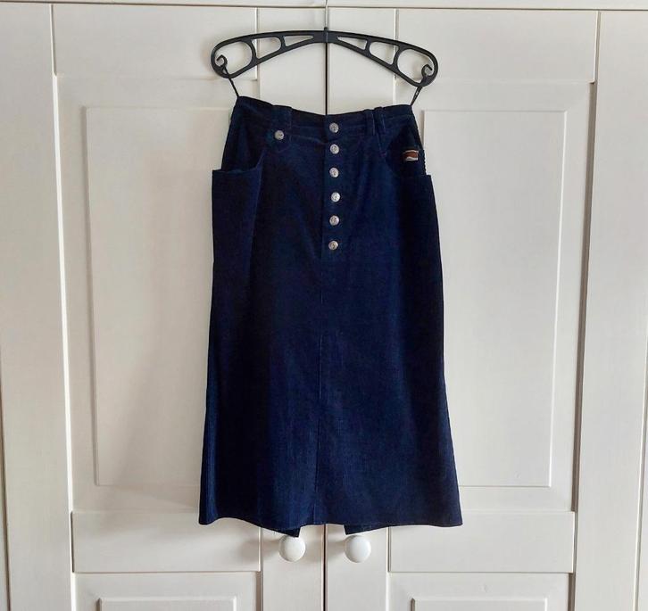 Rok Gerry Weber Donker blauw mt 38 Als Nieuw! erg mooi!, Kleding | Dames, Rokken, Zo goed als nieuw, Maat 38/40 (M), Blauw, Onder de knie