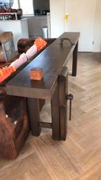 Oude brocante werkbank sidetable, Doe-het-zelf en Verbouw, Werkbanken, Ophalen, Gebruikt, Bankschroef