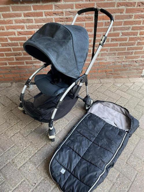 Bugaboo Bee buggy denim met voetenzak, Kinderen en Baby's, Buggy's, Gebruikt, Overige merken, Verstelbare rugleuning, Voetenzak