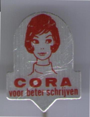 2 Cora voor beter schrijven blik speldjes ( W_149+a ) beschikbaar voor biedingen