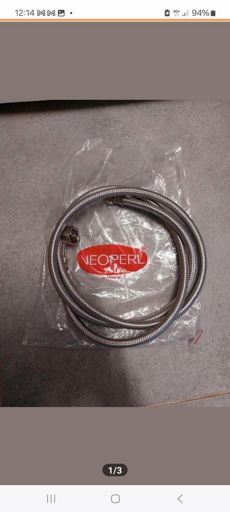 Neoperl Rvs  flexibele  slang leiding inbouwtoilet coocker, Doe-het-zelf en Verbouw, Buizen en Afvoer, Gebruikt, Minder dan 20 mm