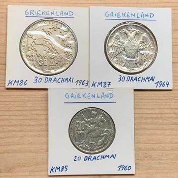 Griekenland lot met 3 zilveren munten beschikbaar voor biedingen