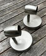 2 metalen GU10 fitting spotjes, Ophalen, Gebruikt, Metaal of Aluminium, Plafondspot of Wandspot