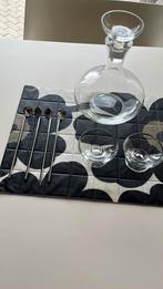 Decanteer wij karaf, 2 Iitala glazen kaarsenhouders., Huis en Inrichting, Glas of Glazen, Ophalen of Verzenden, Overige stijlen