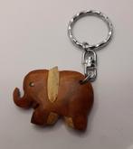 Mooie oude vintage sleutelhanger Olifant hout, Ophalen of Verzenden, Zo goed als nieuw