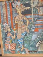 Mooi Indonesisch schilderij Koningin en dienstmeisje ???, Ophalen of Verzenden