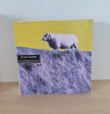 Kunstwerkje op hout van Claudia Zenk, 10x10x3 cm beschikbaar voor biedingen