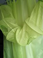 1 Stel Glans Gordijnen kleur lijm groen/Geel en een, Groen, Ophalen of Verzenden, Zo goed als nieuw, 200 cm of meer
