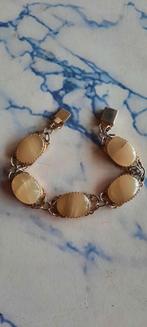 Antieke  armband onyx,groene albast., Ophalen of Verzenden, Overige materialen, Armband, Met edelsteen