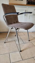 Vintage Gispen buisstoel met ploegstof chroom netjes 1960, Huis en Inrichting, Stoelen, Gebruikt, Vintage Gispen buisstoel, Ophalen
