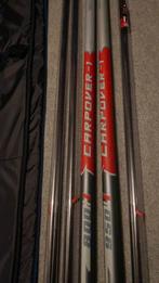 Mooie caperlan set 8 m en 9,5 m met 3 topsets, Watersport en Boten, Ophalen, Zo goed als nieuw, Vaste hengel