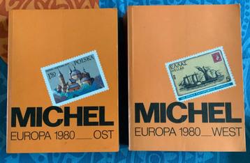 Postzegel 2 boeken michel Europa 1980 Ost en West