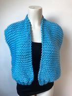Kiro by kim blauw handgebeid dik mouwloos vest, Blauw, Maat 42/44 (L), Nieuw, Ophalen of Verzenden