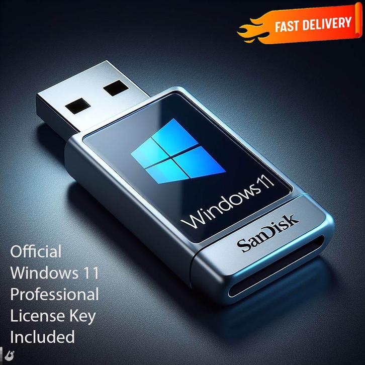 Windows 11 Professional 32GB USB 3.2 met Officiële Licentie, Computers en Software, Besturingssoftware, Nieuw, Windows, Ophalen of Verzenden