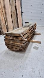 Eiken stam gedroogd en gezaagd., Doe-het-zelf en Verbouw, Hout en Planken, Ophalen, Eiken, Zo goed als nieuw, Plank