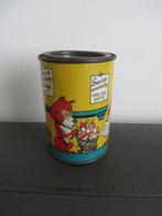 Oude spaarpot Fabeltjeskrant, diverse figuren, blik, 1985, Verzamelen, Spaarpotten, Ophalen of Verzenden, Gebruikt, Metaal of Blik