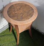 Filipijns bijzettafeltje handgemaakt, Ophalen of Verzenden, Rond, Minder dan 55 cm, 45 tot 60 cm