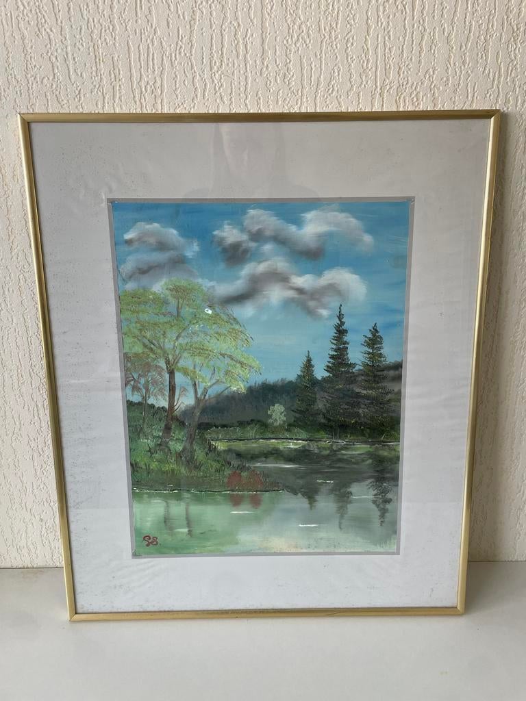 Olieverfkunst op Papier Gerda Slingerland, Antiek en Kunst, Kunst | Schilderijen | Klassiek, Ophalen