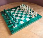 Hardsteen / Natuursteen Schaakbord / 20x20cm /vintage, Ophalen of Verzenden, Gebruikt