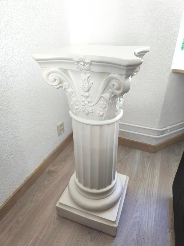 MDF witte s | plantenzuilen | zuilen wit MDF zijdeglans