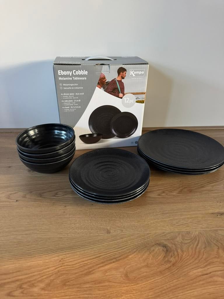 Camping servies 12 delig, Ophalen of Verzenden, Zo goed als nieuw