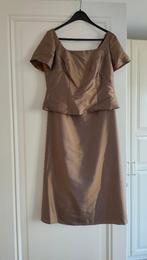 Avondjurk bestaande uit twee delen, Kleding | Dames, Gelegenheidskleding, Galajurk, Bruin, Maat 42/44 (L), Ophalen of Verzenden