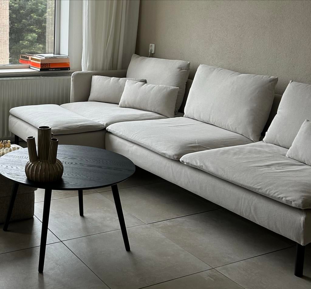 IKEA Söderhamn 4-zitsbank met chaise longue, Huis en Inrichting, Banken | Sofa's en Chaises Longues, Ophalen, Zo goed als nieuw