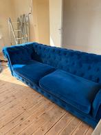 Branagh Chesterfield Bank - Blauw - 245cm, Ophalen, Gebruikt, 75 tot 100 cm, Rechte bank