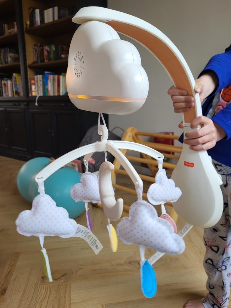 Fisher-Price Box Mobiel op Batterijen met Licht en Geluid, Ophalen of Verzenden, Zo goed als nieuw, Overige typen, Met licht