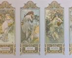 De vier jaargetijden Alphonse Mucha Metalen Wandbord, Ophalen of Verzenden