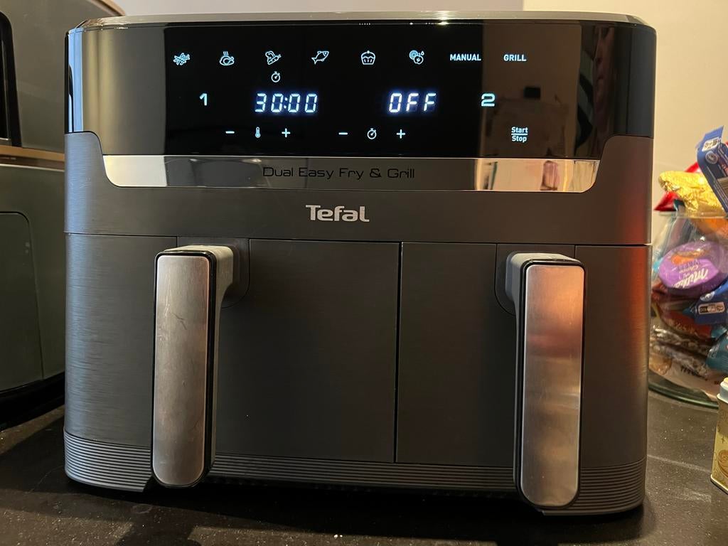 Tefal Easy Fry Dual XXL & Grill- Dubbele Airfryer - 8.3L XXL, Witgoed en Apparatuur, Airfryers, Ophalen of Verzenden, Zo goed als nieuw