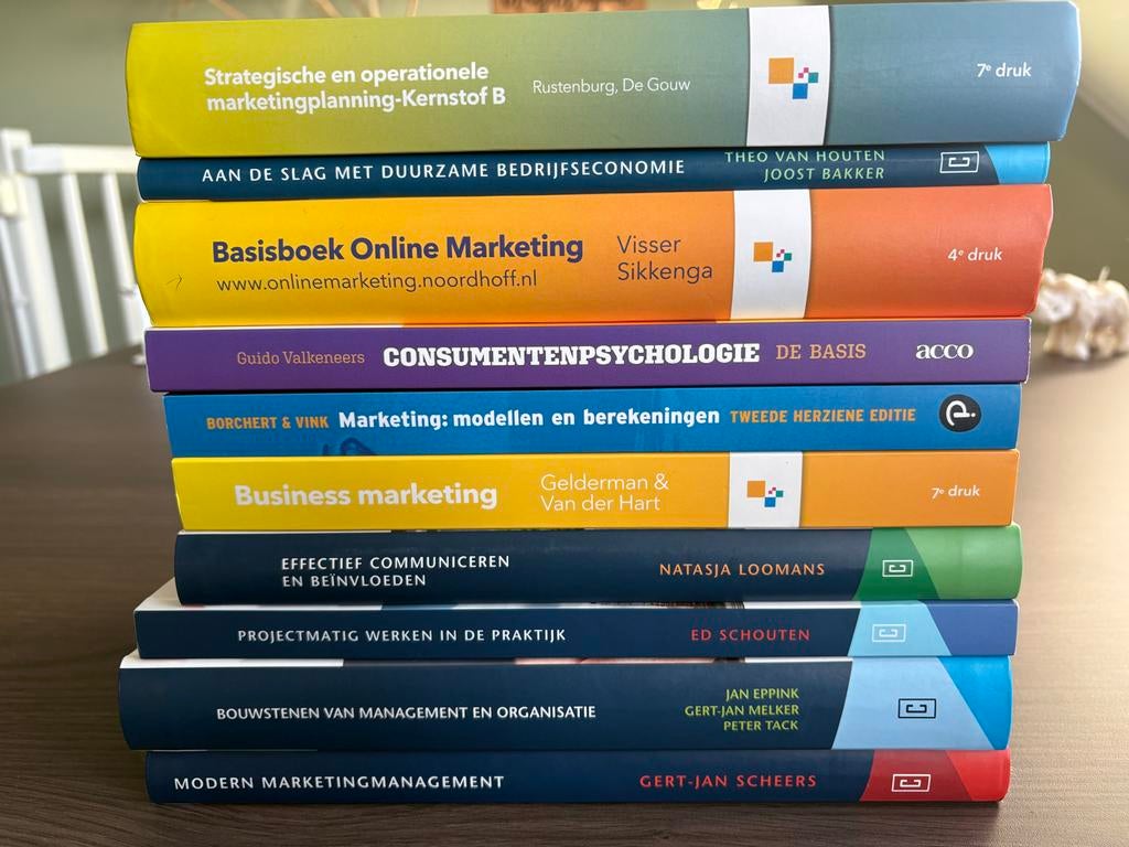 Diverse marketingboeken commerciele economie en Nima A/B, Boeken, Ophalen of Verzenden, Zo goed als nieuw, Economie en Marketing