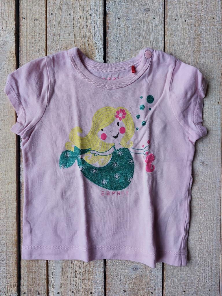 Esprit shirt maat 62 - Zeemeermin print, Kinderen en Baby's, Babykleding | Maat 62, Zo goed als nieuw, Esprit, Shirtje of Longsleeve