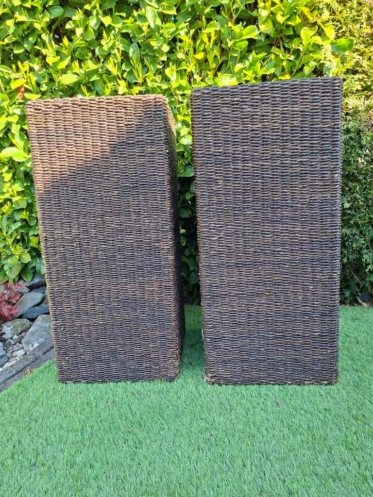 Grote rotan manden, Tuin en Terras, Bloembakken en Plantenbakken, Ophalen, Rond