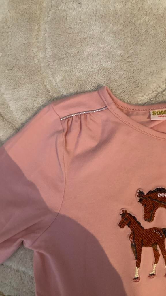 Roze shirt met paardenopdruk - Someone, Ophalen of Verzenden, Gebruikt, Meisje