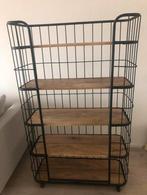 Industrieel Bakkersrek met Houten Planken, Ophalen of Verzenden, Zo goed als nieuw