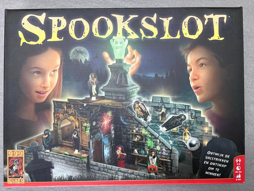 Spookslot Bordspel - Ontsnap uit het spookhuis!, Hobby en Vrije tijd, Gezelschapsspellen | Bordspellen, Drie of vier spelers, Ophalen of Verzenden